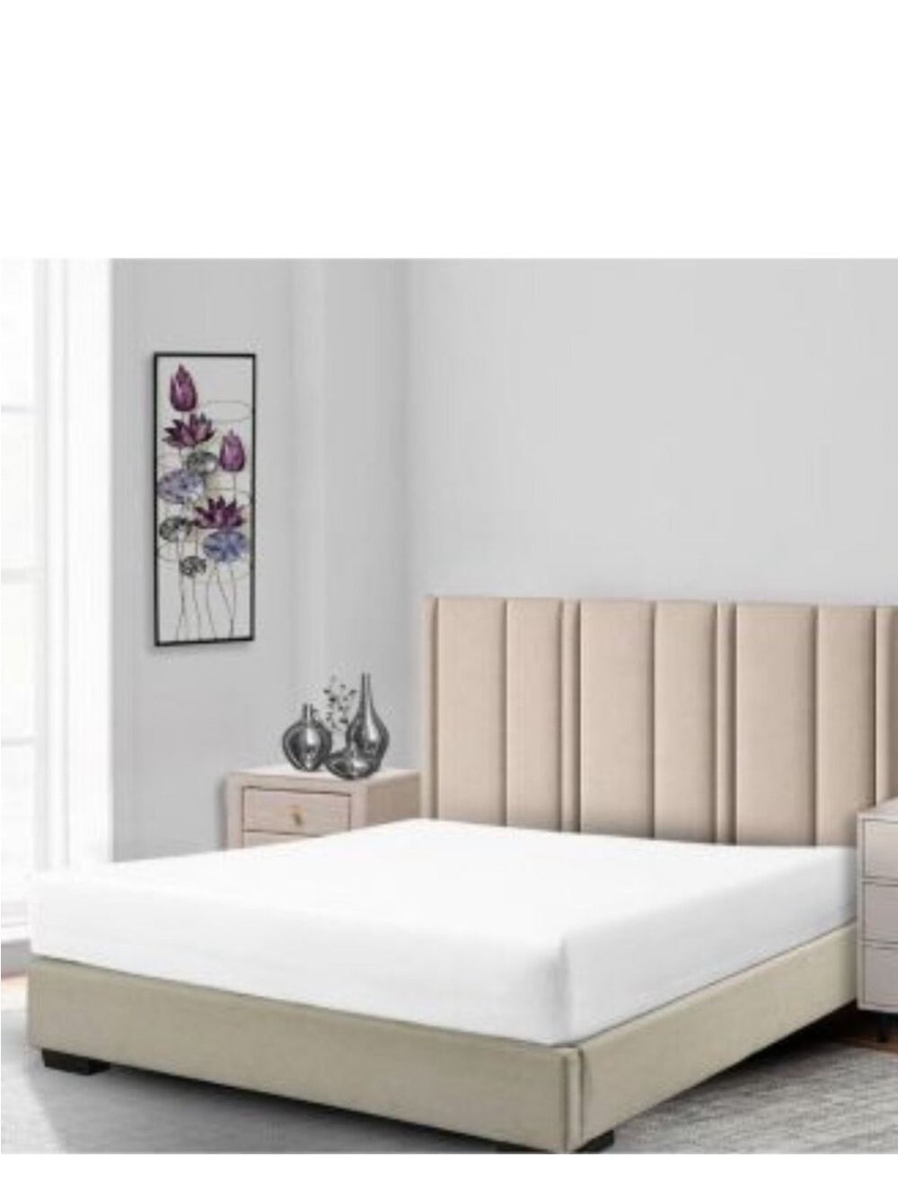 Egyptian Linens Low Profile Fitted Sheet (7-10 Inches) 100% Cotton, King